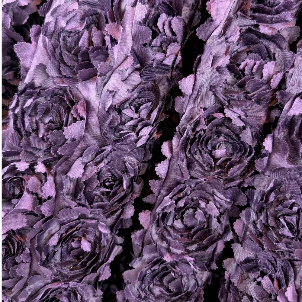 Susan‎ Riley Designs Girls 4T Velvet Rosette Party Dress Black Purple Holiday
